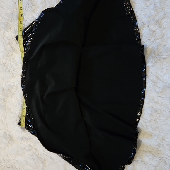 Hot Topic Social Collision Black Faux Leather Lace-Up Tiered Skirt - Picture 8 of 10